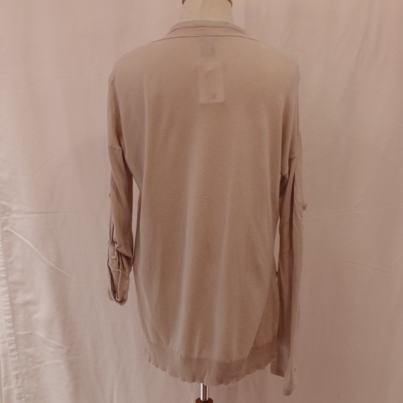 Ann Taylor Cotton Blend Roll Up Sleeve Boyfriend Cardigan- Sz. Sm - Picture 4 of 4